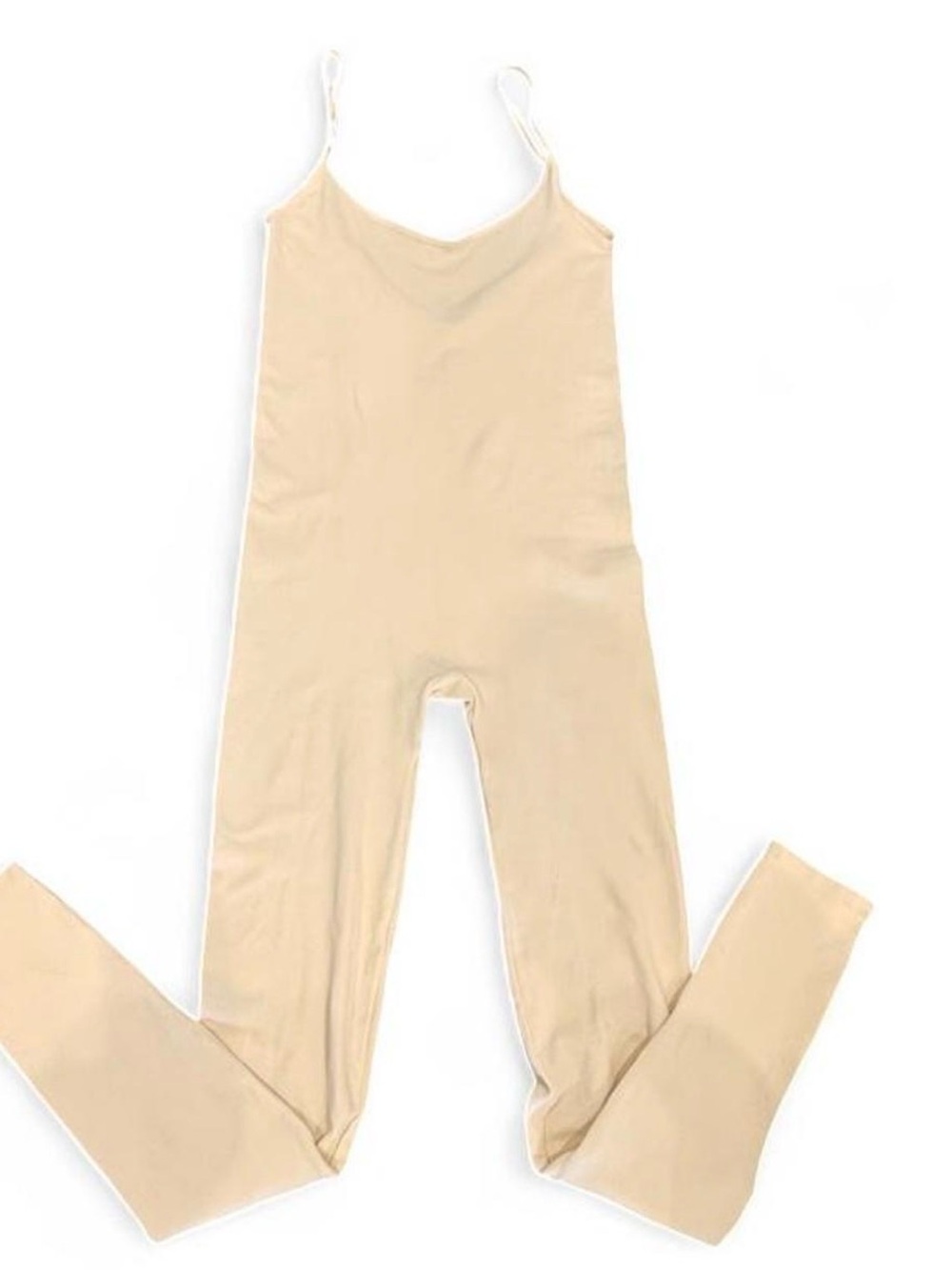 Free People Cream Slim-Strap Jumpsuit